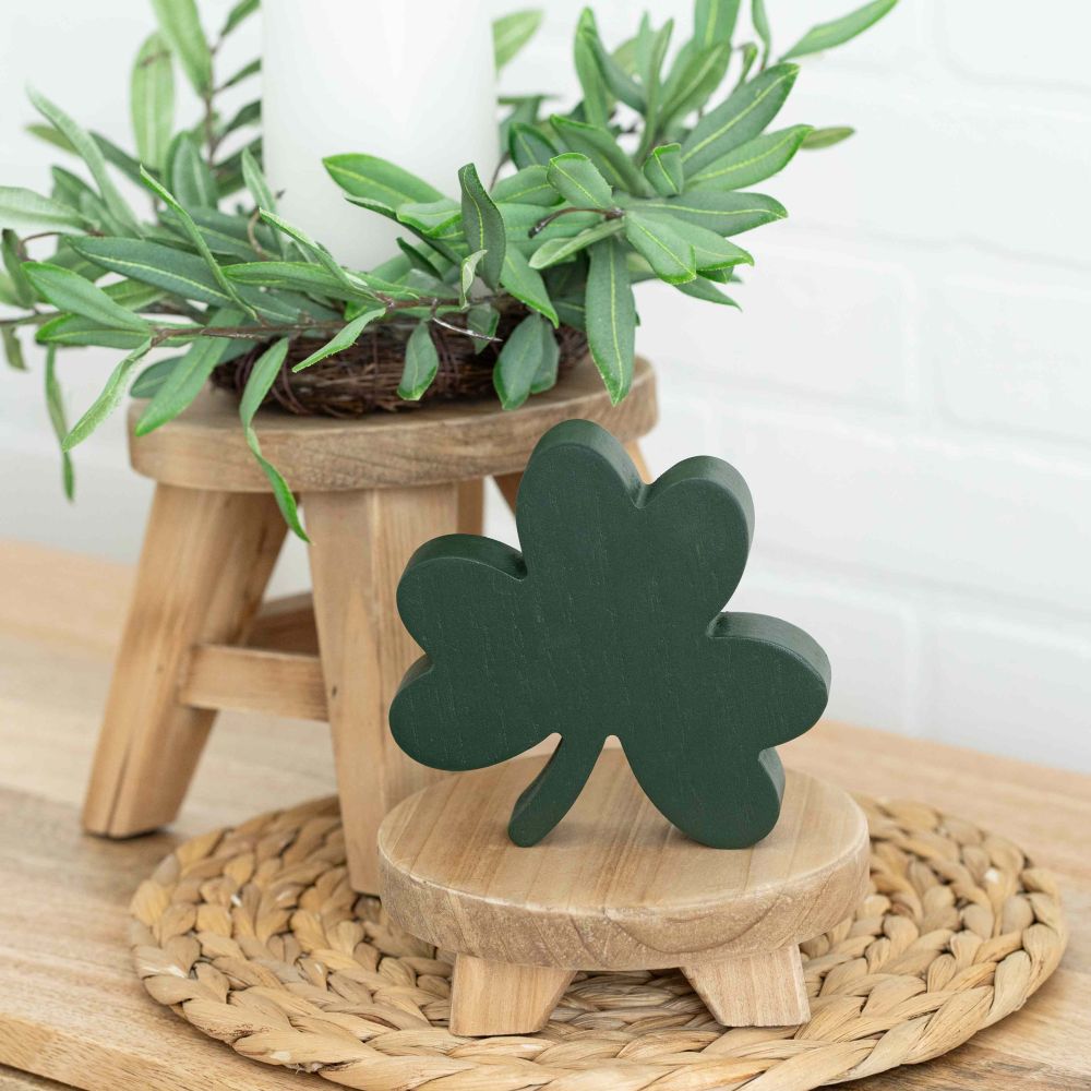 Clover (green) | Lucky In Love Collection | 5x5x1 wood cutout shape 20132