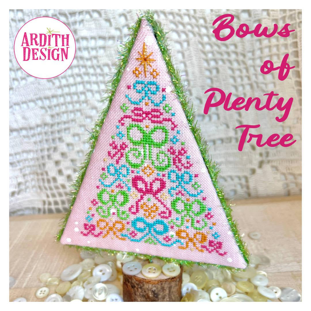 Pre-Order - Bows of Plenty Tree Cross Stitch by Ardith Design - Paper Pattern