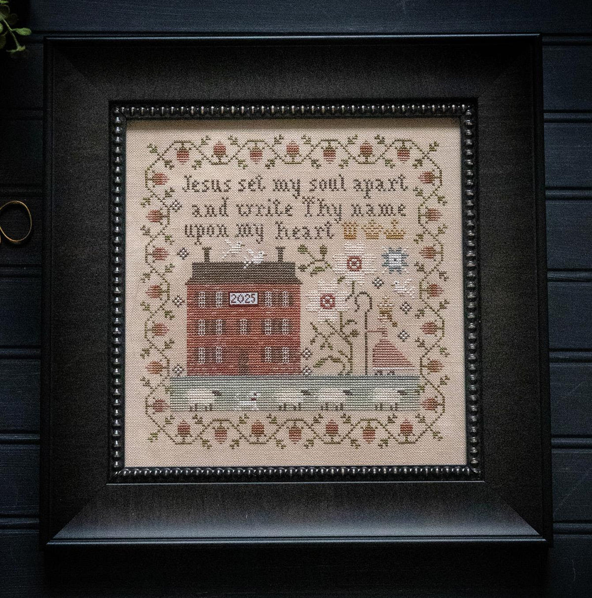 Upon My Heart Cross Stitch by Plum Street Samplers - Paper Pattern