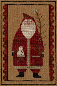 Primitive Santa XS062 Cross Stitch By Teresa Kogut - Paper Pattern