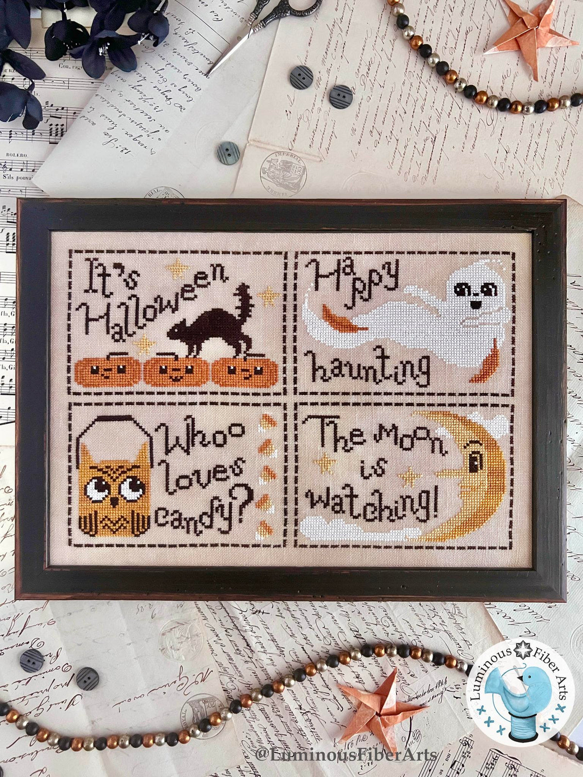It's Halloween Cross Stitch by Luminous Fiber Arts - Paper Pattern