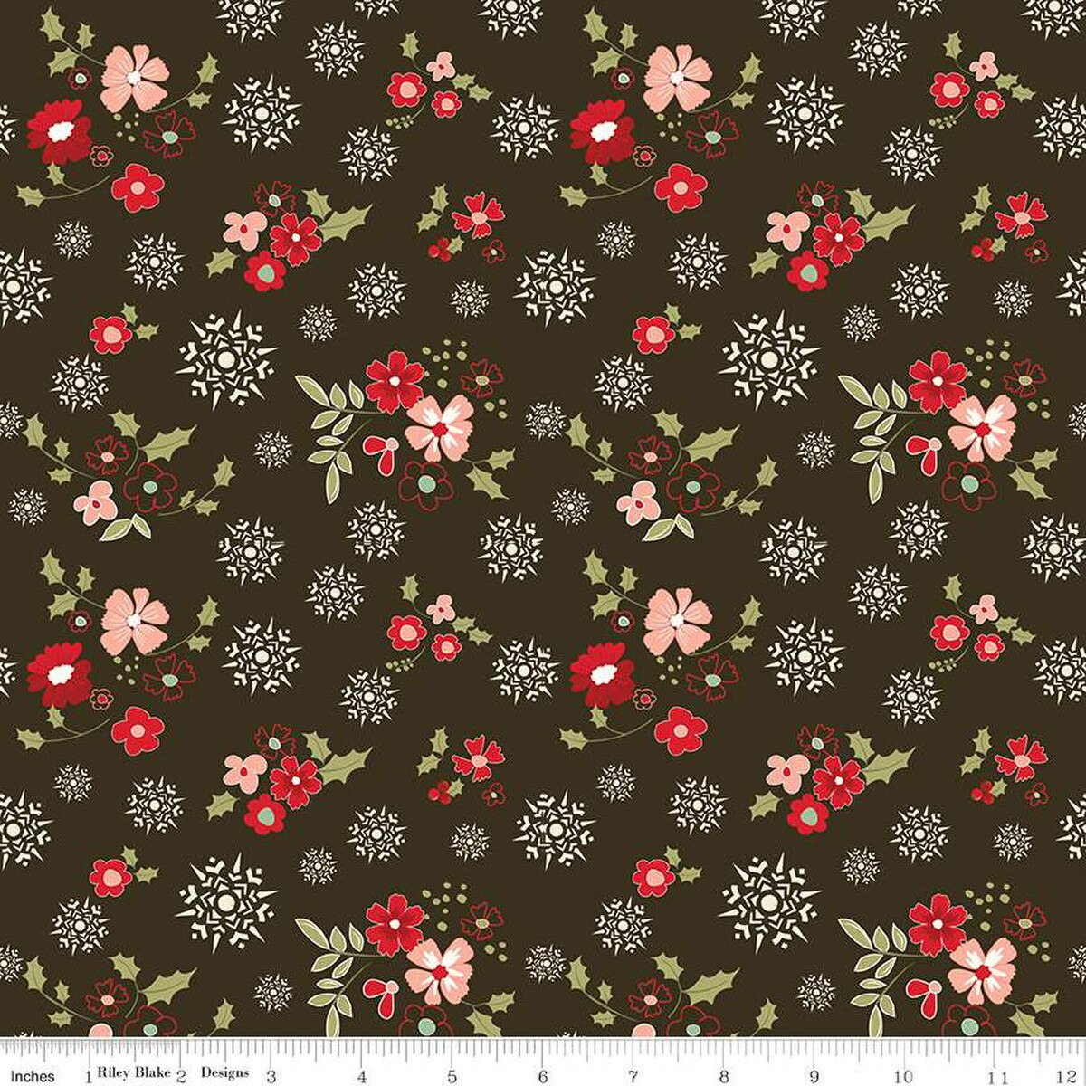 Glisten | C16222 | Winter Flowers - Mocha