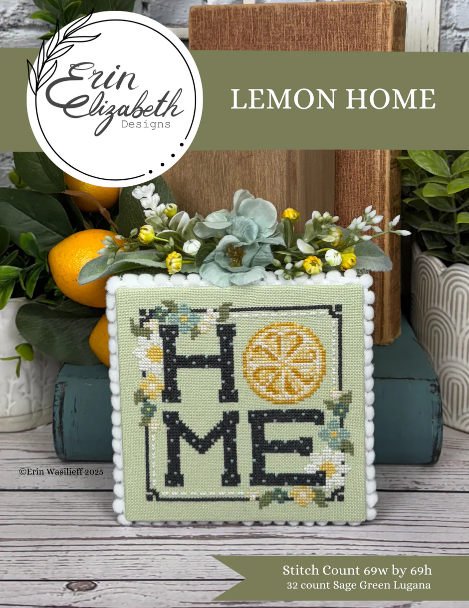 Pre-Order - Lemon Home Cross Stitch by Erin Elizabeth - Paper Pattern