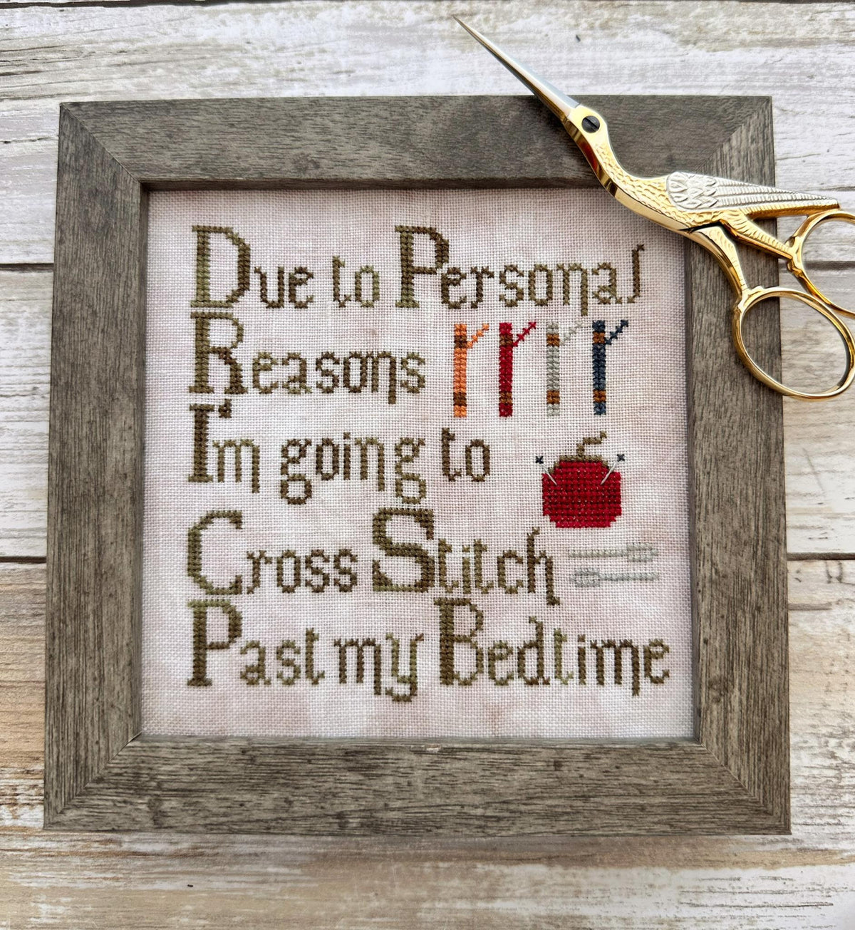 Personal Reasons Cross Stitch by Lucy Beam - Paper Pattern