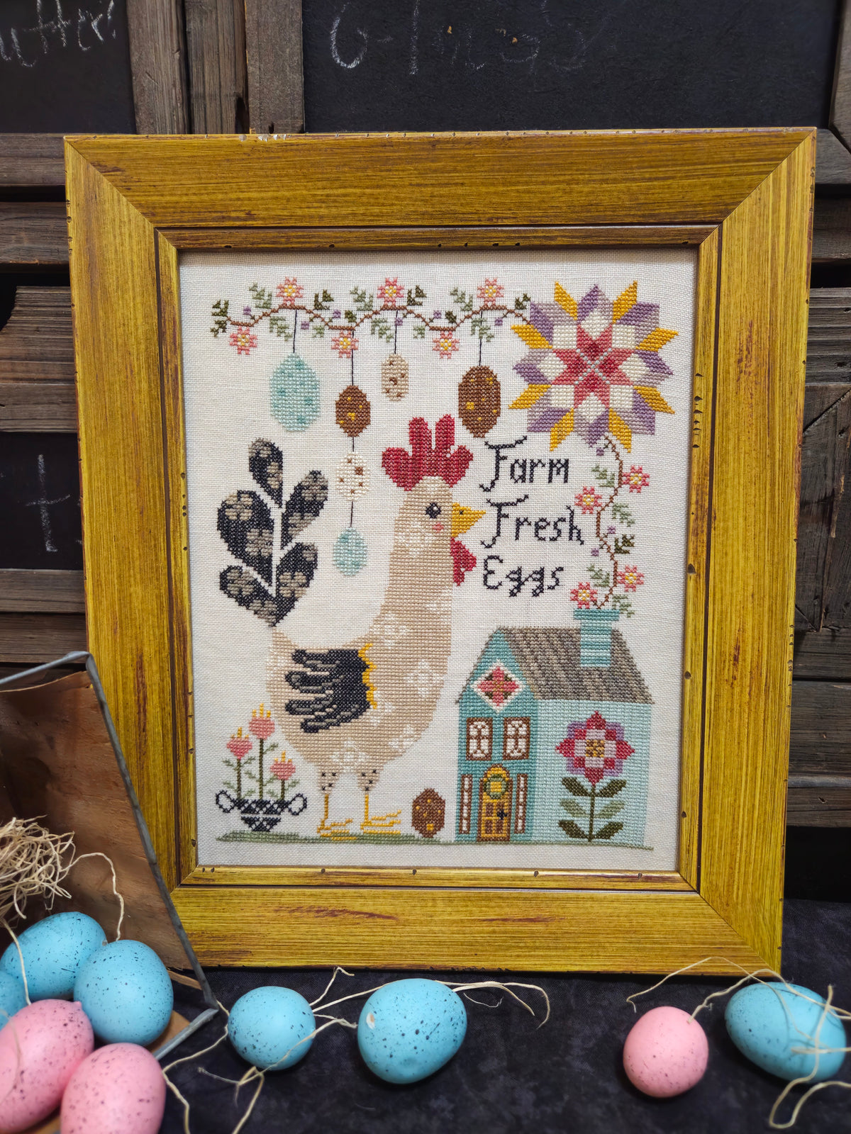 PRE-ORDER - Rudy Rooster Cross Stitch by Quaint Rose Needlearts - Paper Pattern