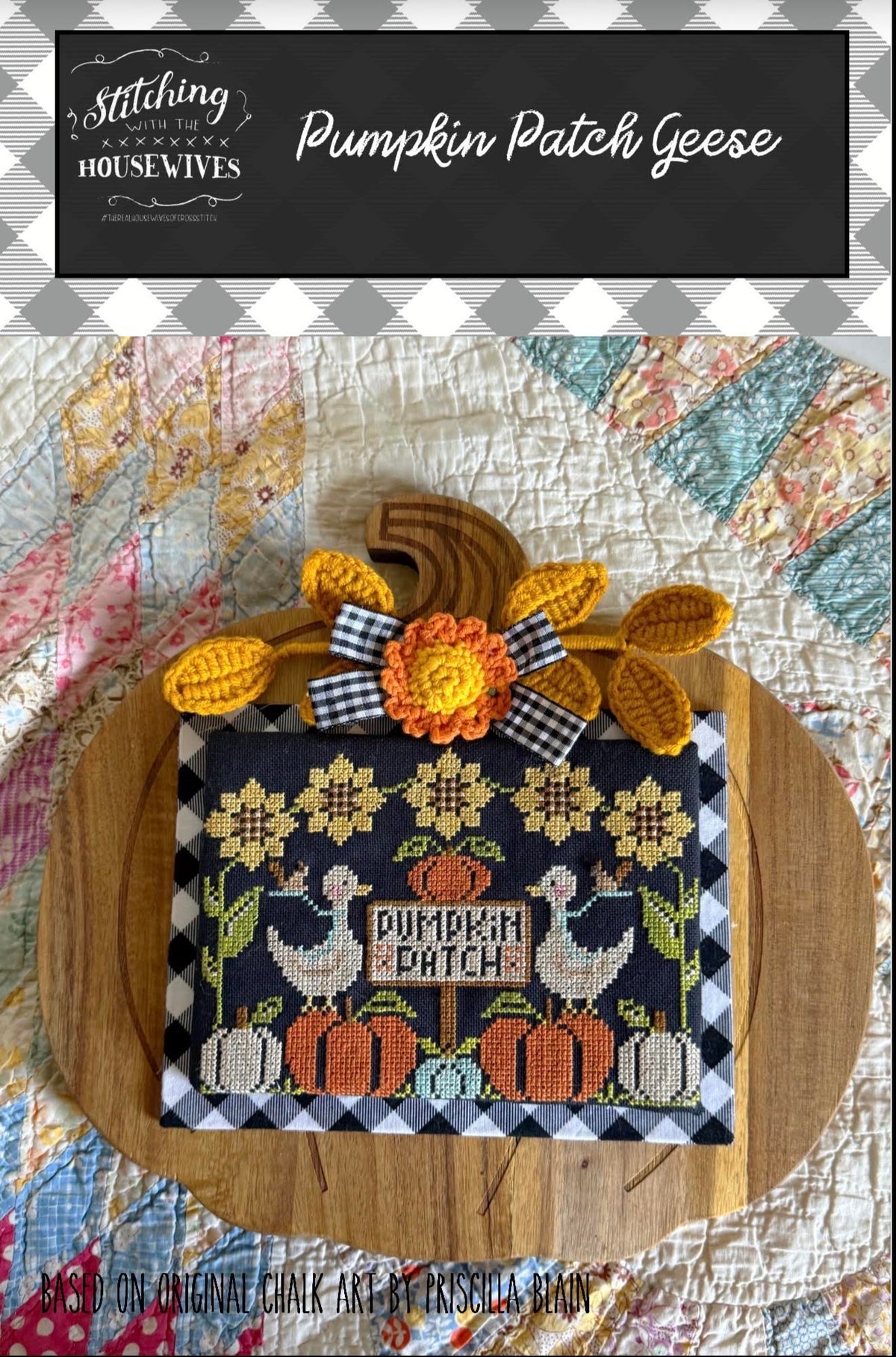 Pumpkin Patch Geese Cross Stitch by Stitching with the Housewives - Paper Pattern