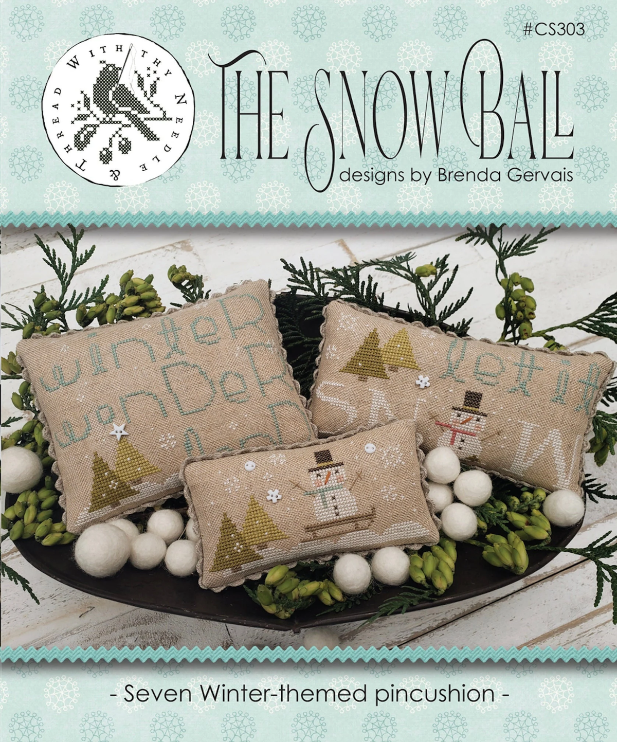 The Snow Ball Cross Stitch by With Thy Needle &amp; Thread - Paper Pattern