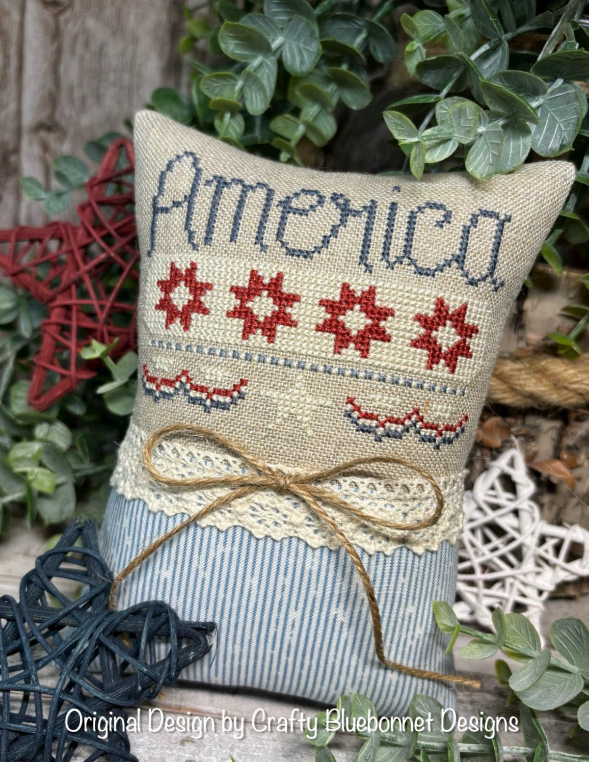 America Cross Stitch by Crafty Bluebonnet Designs - Paper Pattern