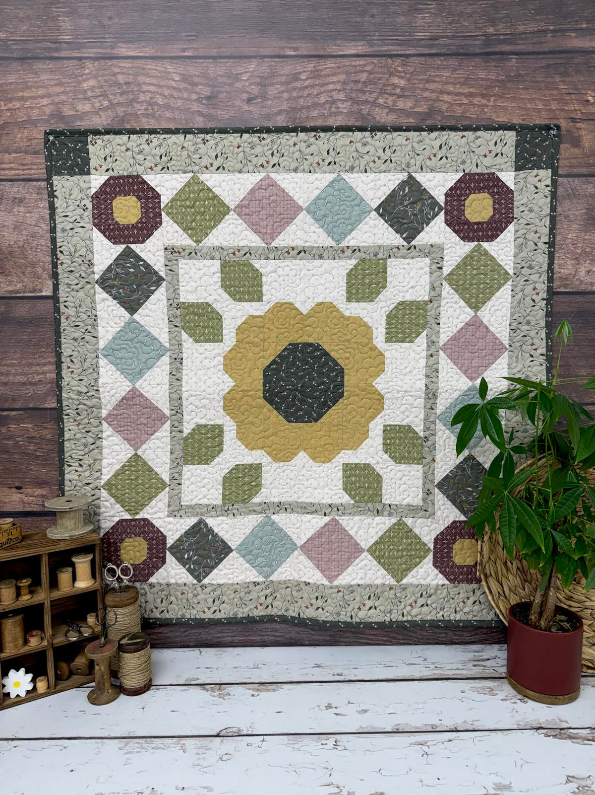 Autumn Flora Quilt Kit Using Threads of Grace by Kassidy Grace for Riley Blake Designs
