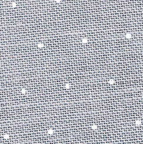 Grey w/ White Mini Dots - 32 Count Belfast Linen #7380