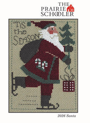 PRE-ORDER - 2026 Schooler Santa Cross Stitch by The Prairie Schooler - Paper Pattern