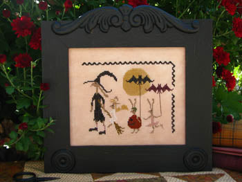 Hares' Halloween Cross Stitch by Plum Street Samplers - Paper Pattern