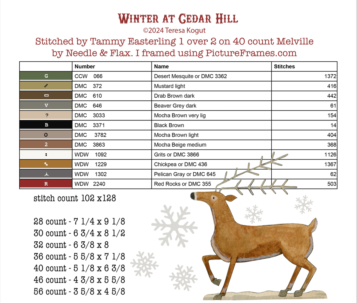 Hello Winter Booklet Cross Stitch by Teresa Kogut - Paper Pattern