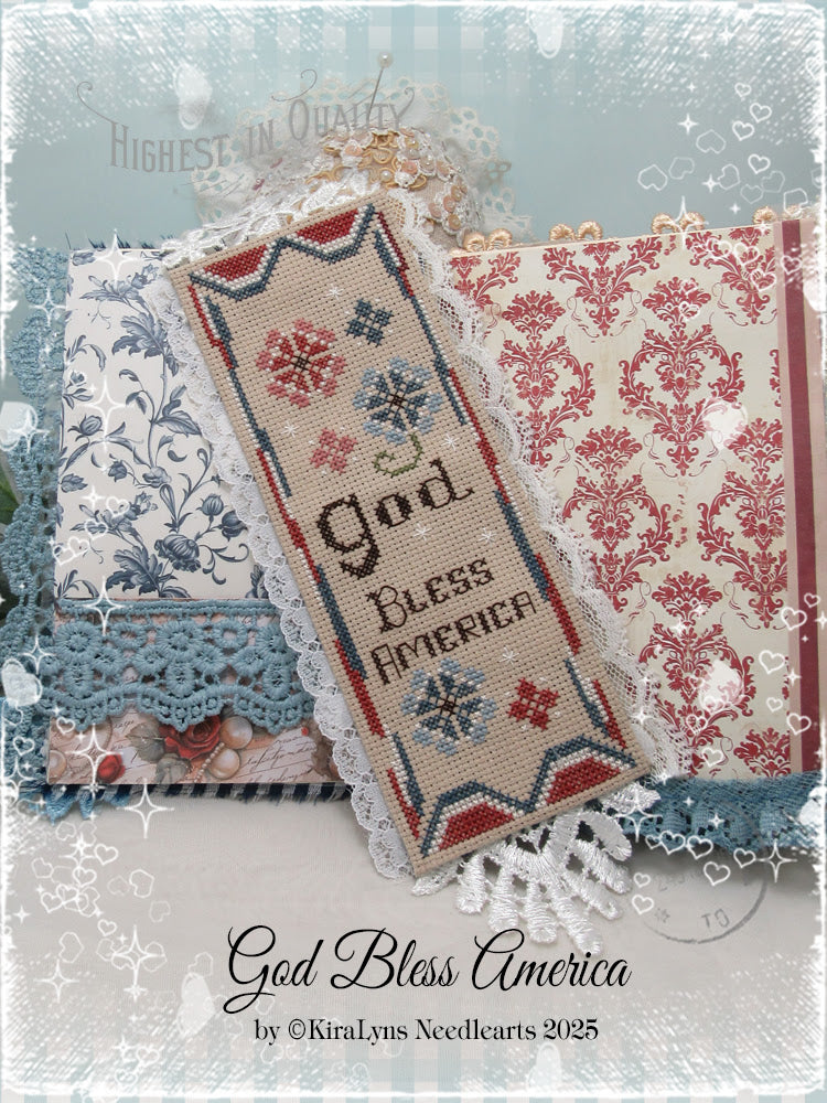 God Bless America Cross Stitch by Kiralyn&#39;s Needlearts - PAPER Pattern