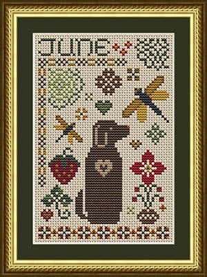 June Dog Cross Stitch by Happiness is Heartmade - Paper Pattern