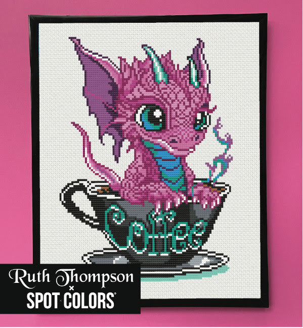 Coffee with Andi Cross Stitch by Spot x Colors - Paper Pattern
