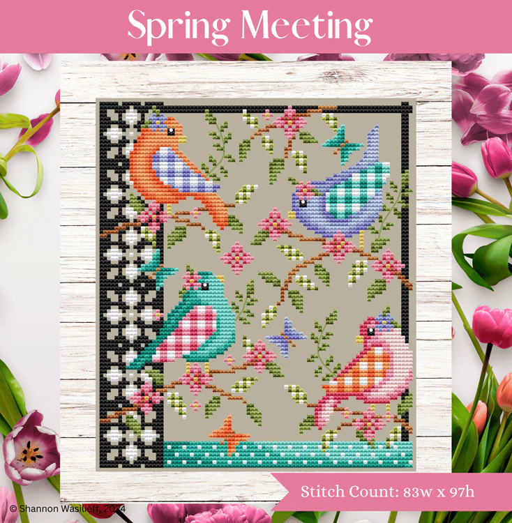 Pre-Order - Spring Meeting Cross Stitch by Shannon Christine - Paper Pattern