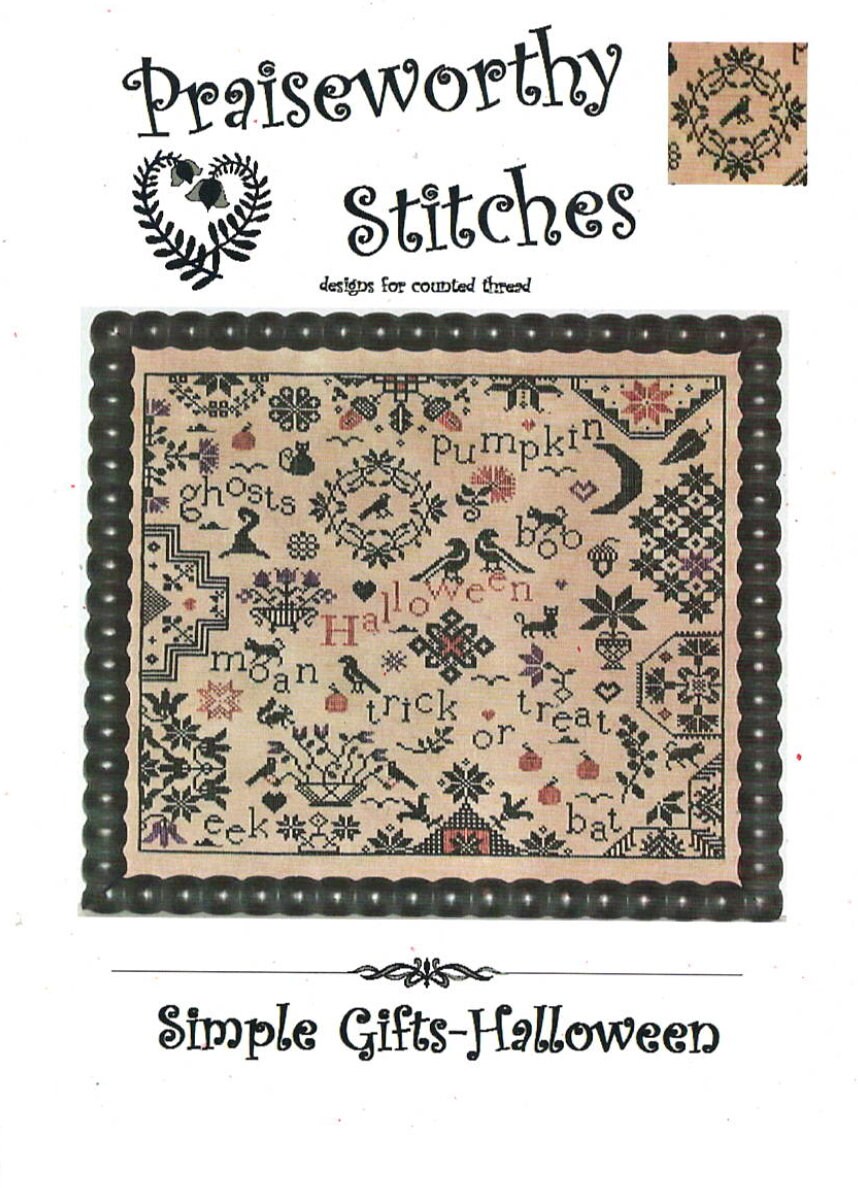 Simple Gifts: Halloween Cross Stitch by Praiseworthy Stitches - Paper Pattern