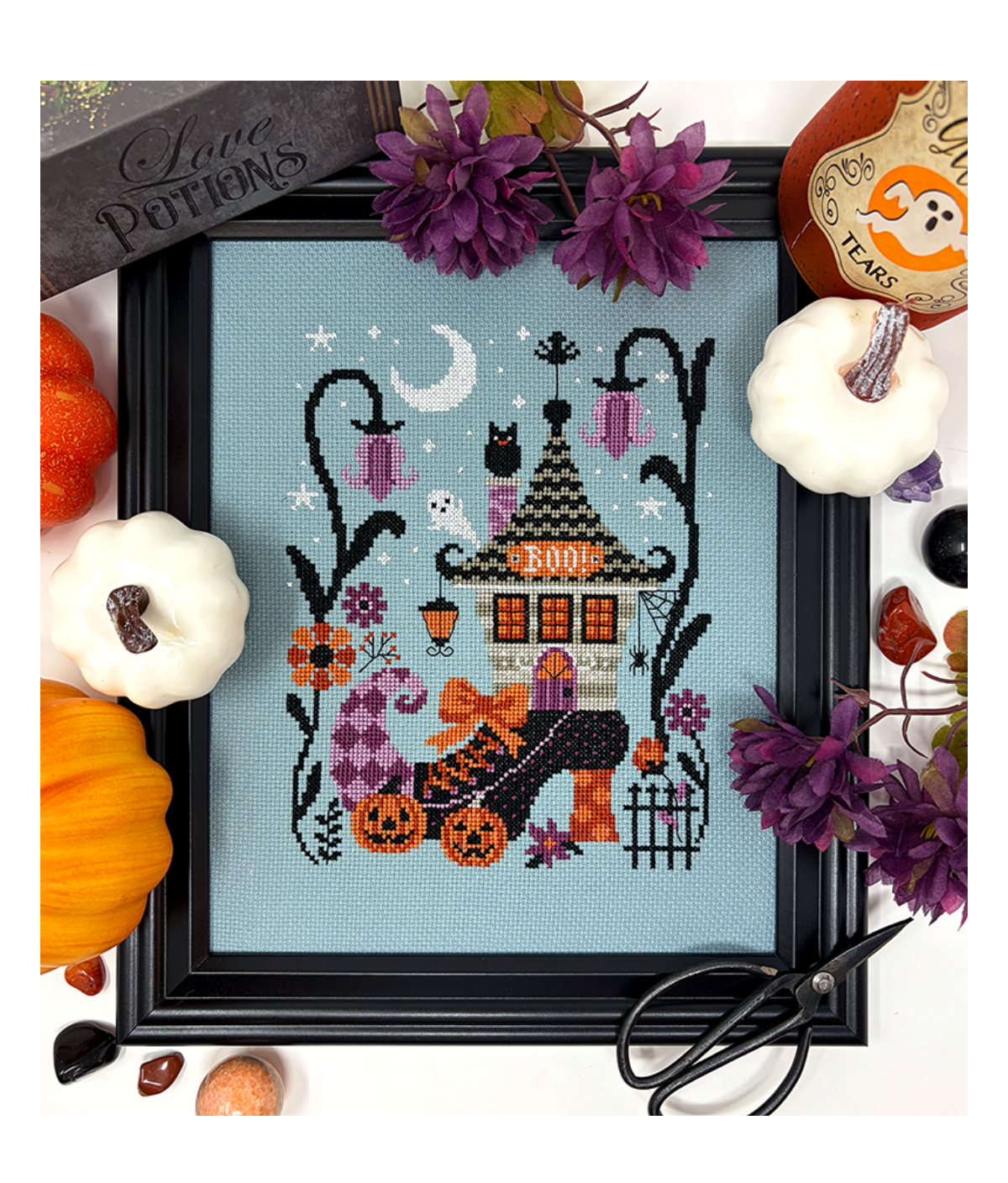 The Haunted Boot Cross Stitch by Tiny Modernist - Paper Pattern