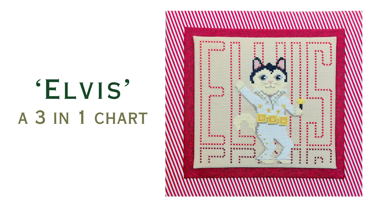 Pre-Order - Elvis Cross Stitch by December Stitches - Paper Pattern