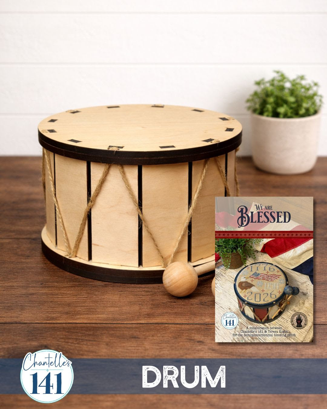 We Are Blessed: Drum by Chantelle's 141 Designs Company