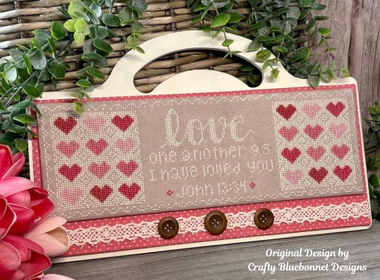 Love One Another Cross Stitch by Crafty Bluebonnet - Paper Pattern