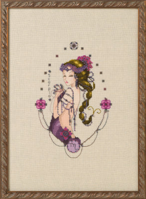 Zodiac Girls - Scorpio Cross Stitch by Nora Corbett Designs - Paper Pattern