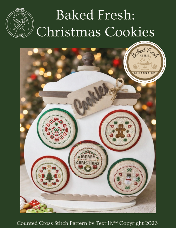 Baked Fresh: Christmas Cookies Cross Stitch by Textilly Crafts - Paper Pattern