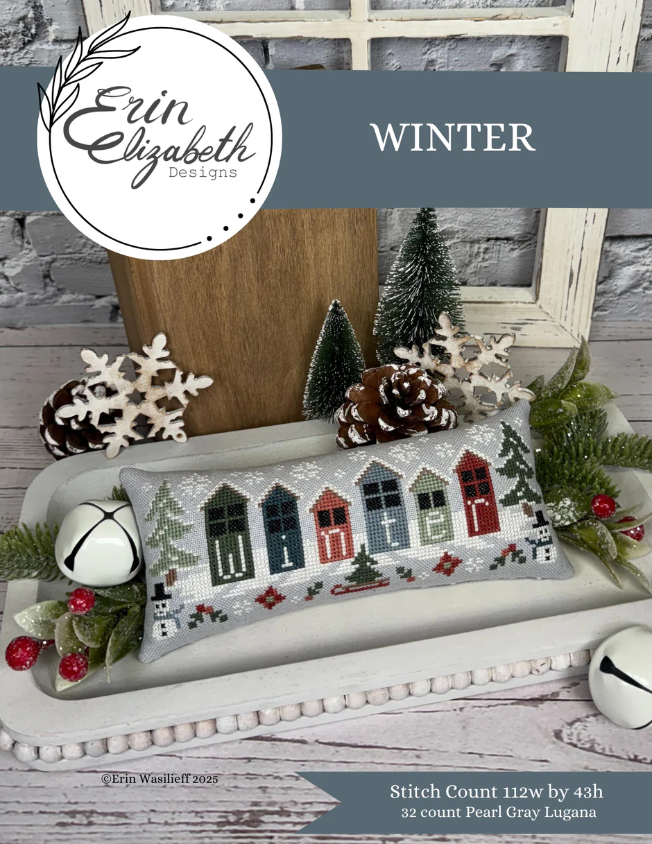 Pre-Order - Winter Cross Stitch by Erin Elizabeth - Paper Pattern