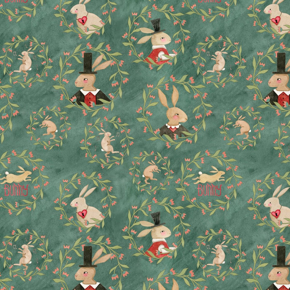Hop Hop Hooray! | C14272 | Bunny Wreaths - Teal