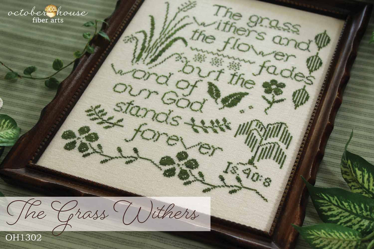 The Grass Withers Cross Stitch by October House Fiber Arts - Paper Pattern