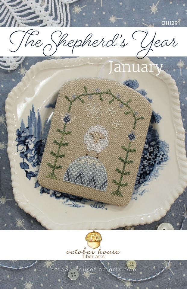 The Shepherd&#39;s Year: January Cross Stitch by October House Fiber Arts - Paper Pattern