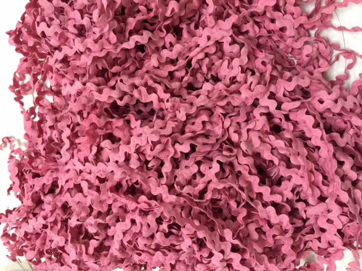 Ric Rac Trim - Peony Hand-Dyed 100% Cotton Half Inch by Lady Dot Creates