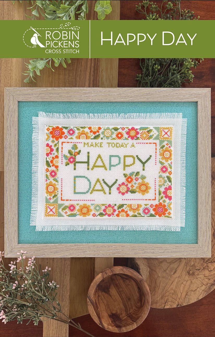 Happy Day Cross Stitch by Robin Pickens - Paper Pattern