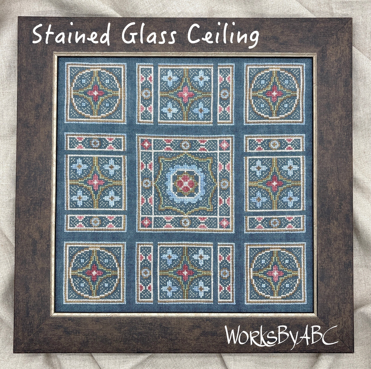 PRE-ORDER - Stained Glass Ceiling Cross Stitch by Works by ABC - Paper Pattern