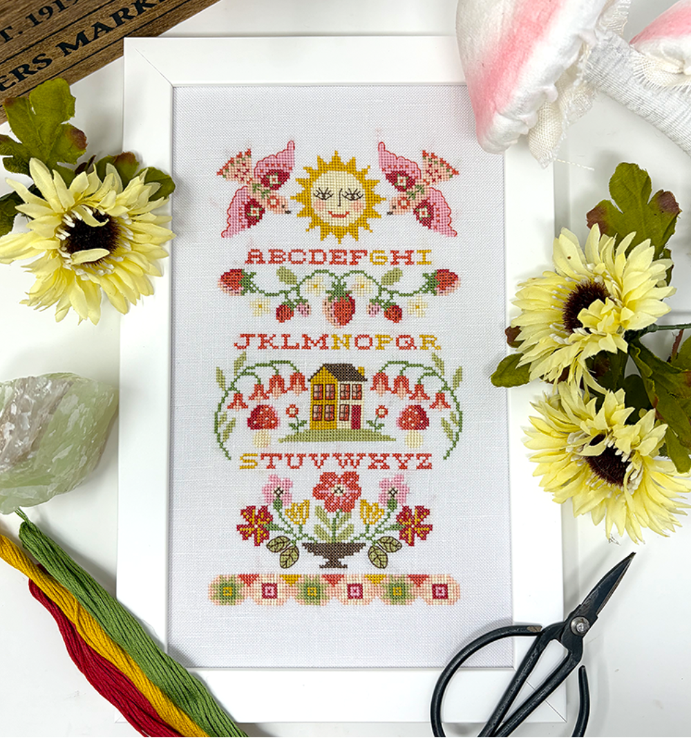 PRE-ORDER - Strawberry Band Sampler Cross Stitch by Tiny Modernist - Paper Pattern