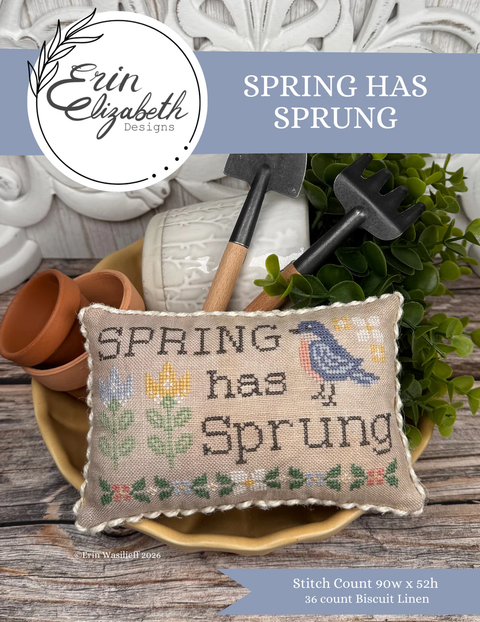 Spring Has Sprung Cross Stitch by Erin Elizabeth - Paper Pattern