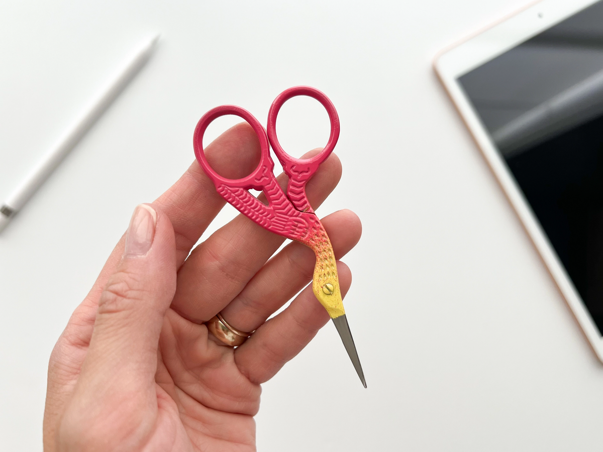 Small Embroidery Stork Scissors