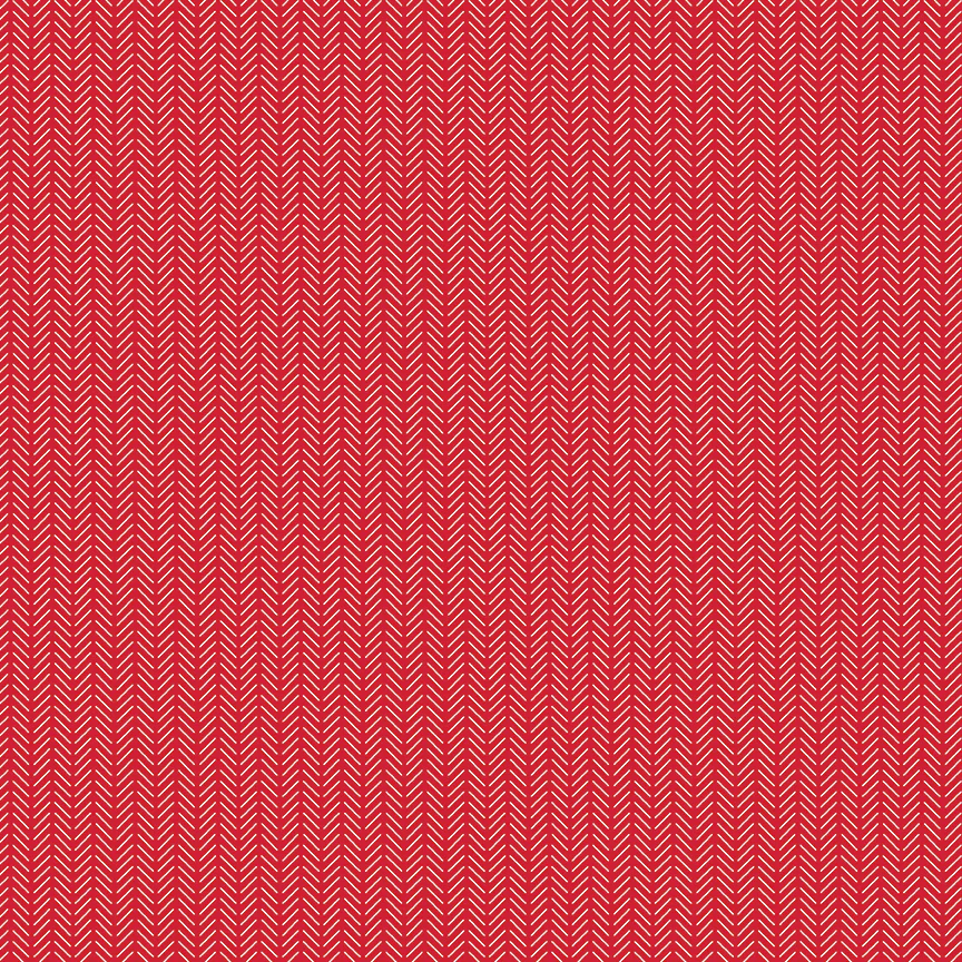 Radiant Ruby | C17265 | Herringbone - Schoolhouse