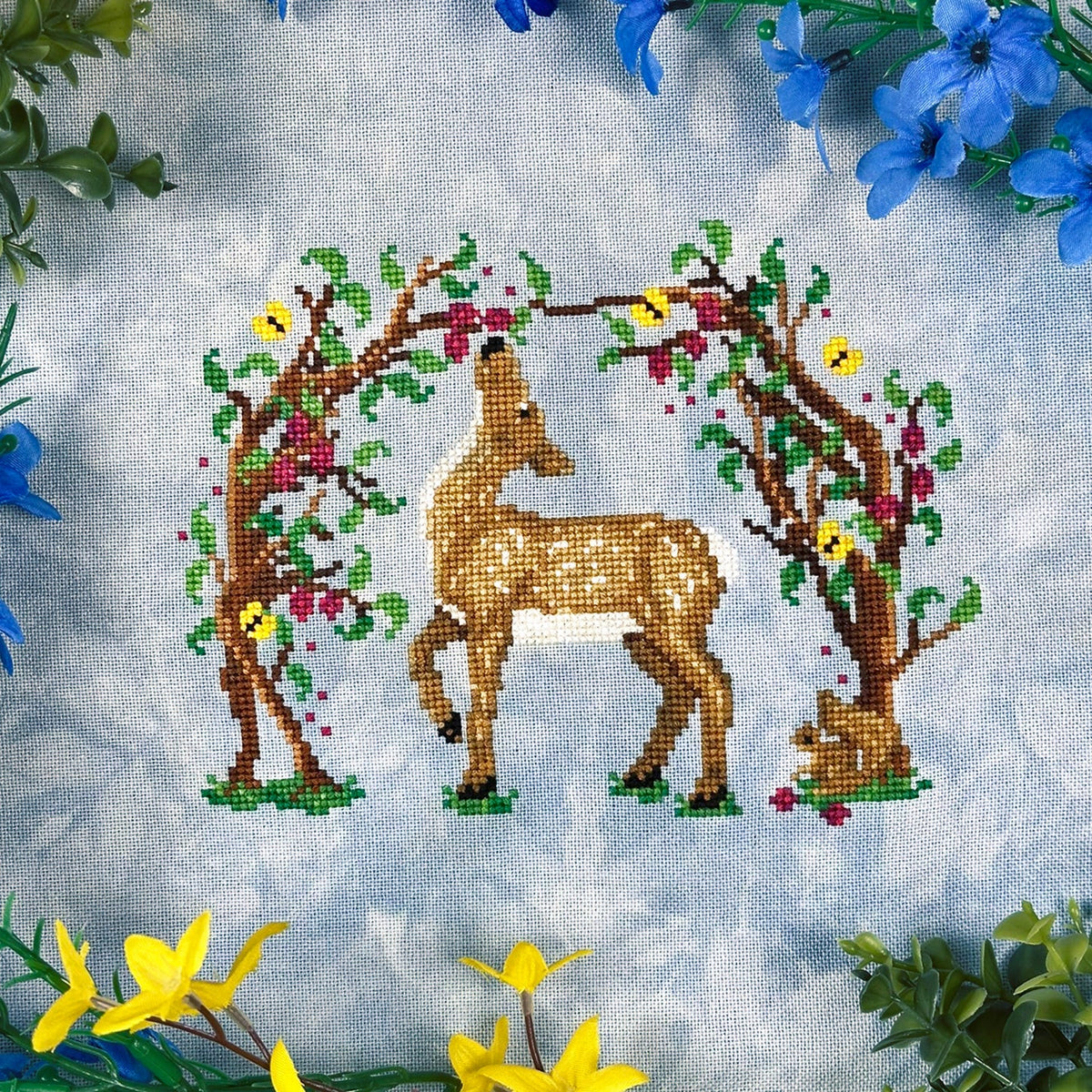 Deer in the Brambles Cross Stitch by The Stitch Crypt - Paper Pattern