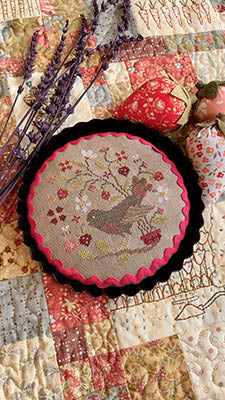 Bird &amp; Berry Tart Cross Stitch by Blueberry Ridge Designs - Paper Pattern