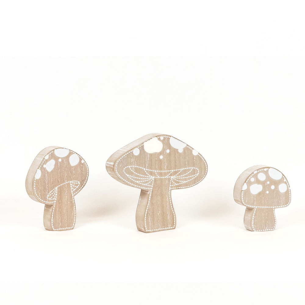 Mushrooms | Stars & Stripes Collection | 7x6x1 wood shapes set of three | 45144