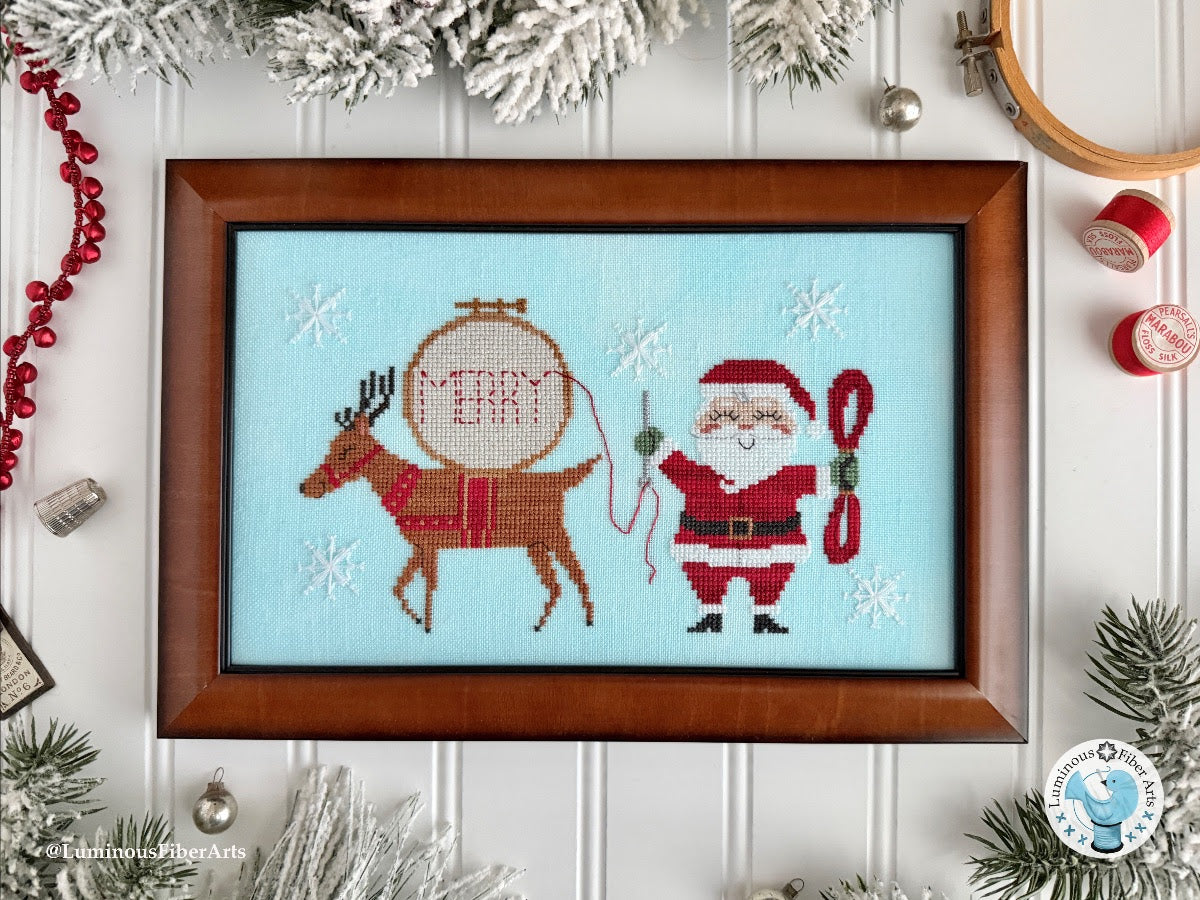 Merry Stitchmas Cross Stitch by Luminous Fiber Arts - Paper Pattern