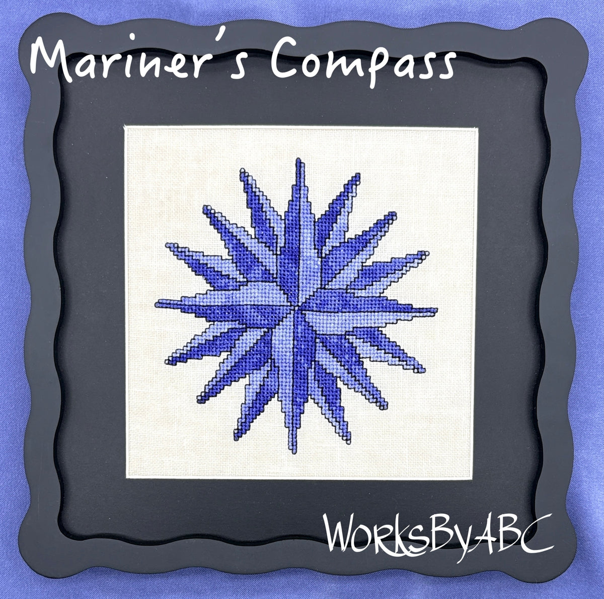 PRE-ORDER - Mariner's Compass Cross Stitch by Works by ABC - Paper Pattern