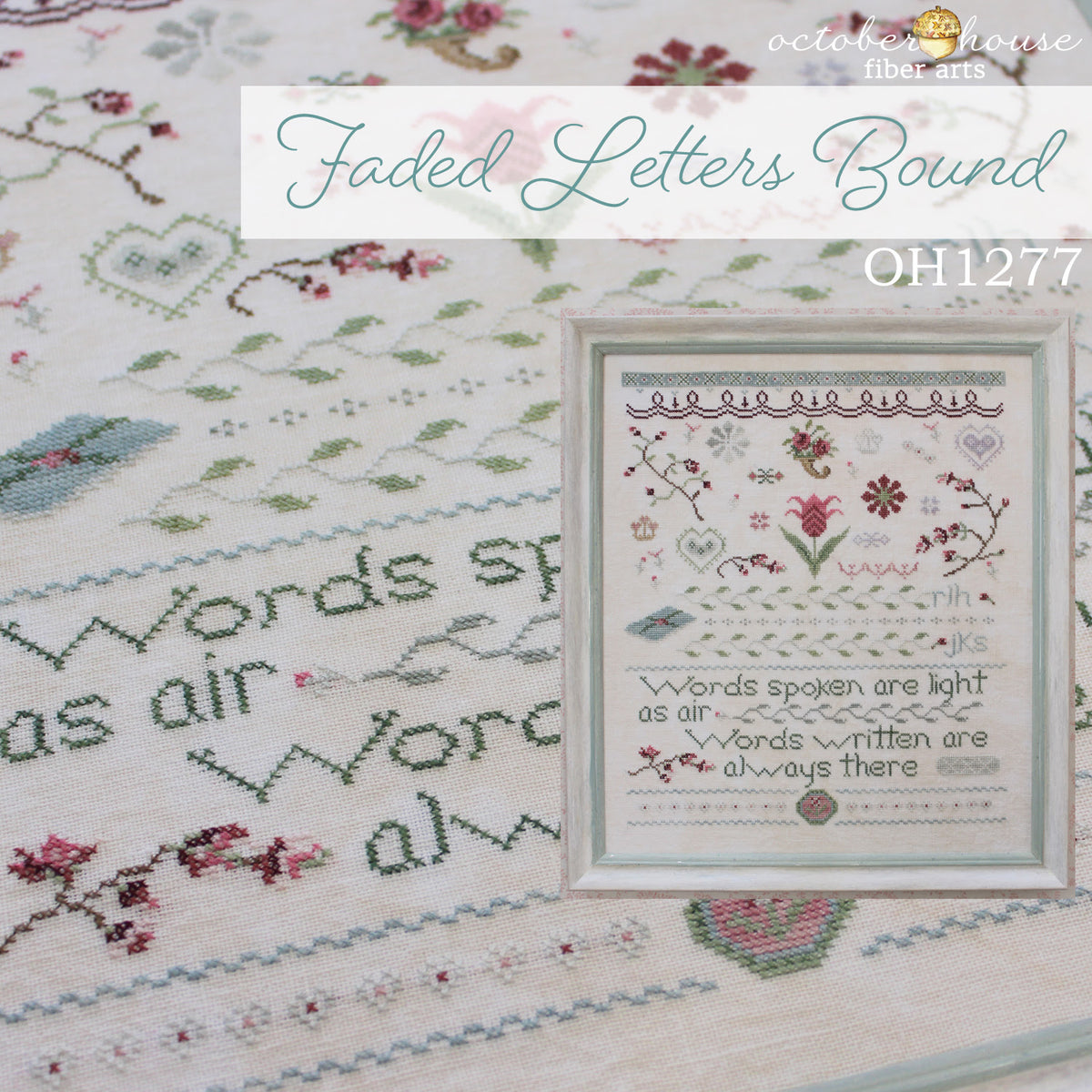 Pre-Order - Faded Letters Bound Cross Stitch by October House Fiber Arts - Paper Pattern