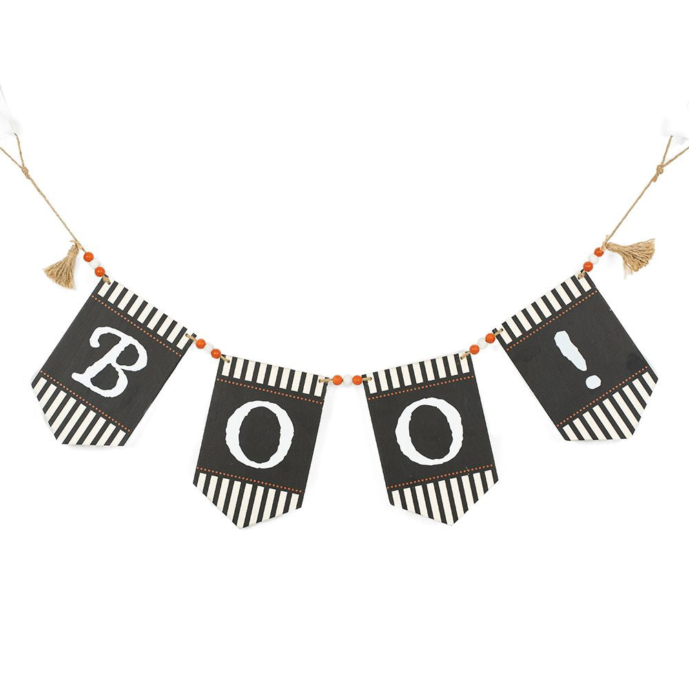 Boo/Fall | Sweet &amp; Spooky Collection | 35x8x.5 wood swag w/beads | 55330