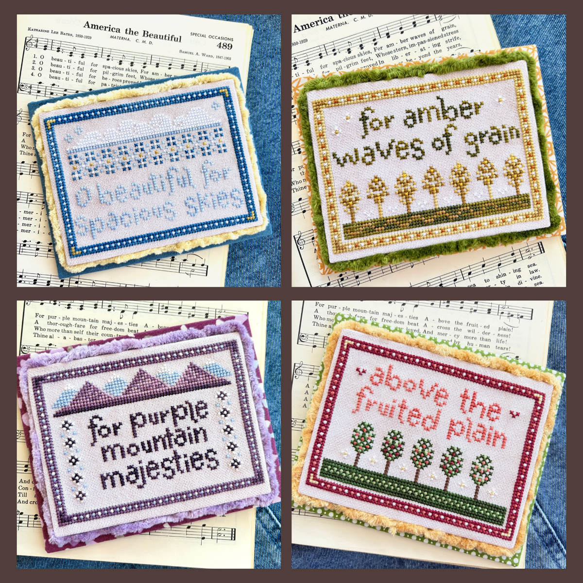 PRE-ORDER - America the Beautiful Cross Stitch by Sweet Wing Studio - Paper Pattern