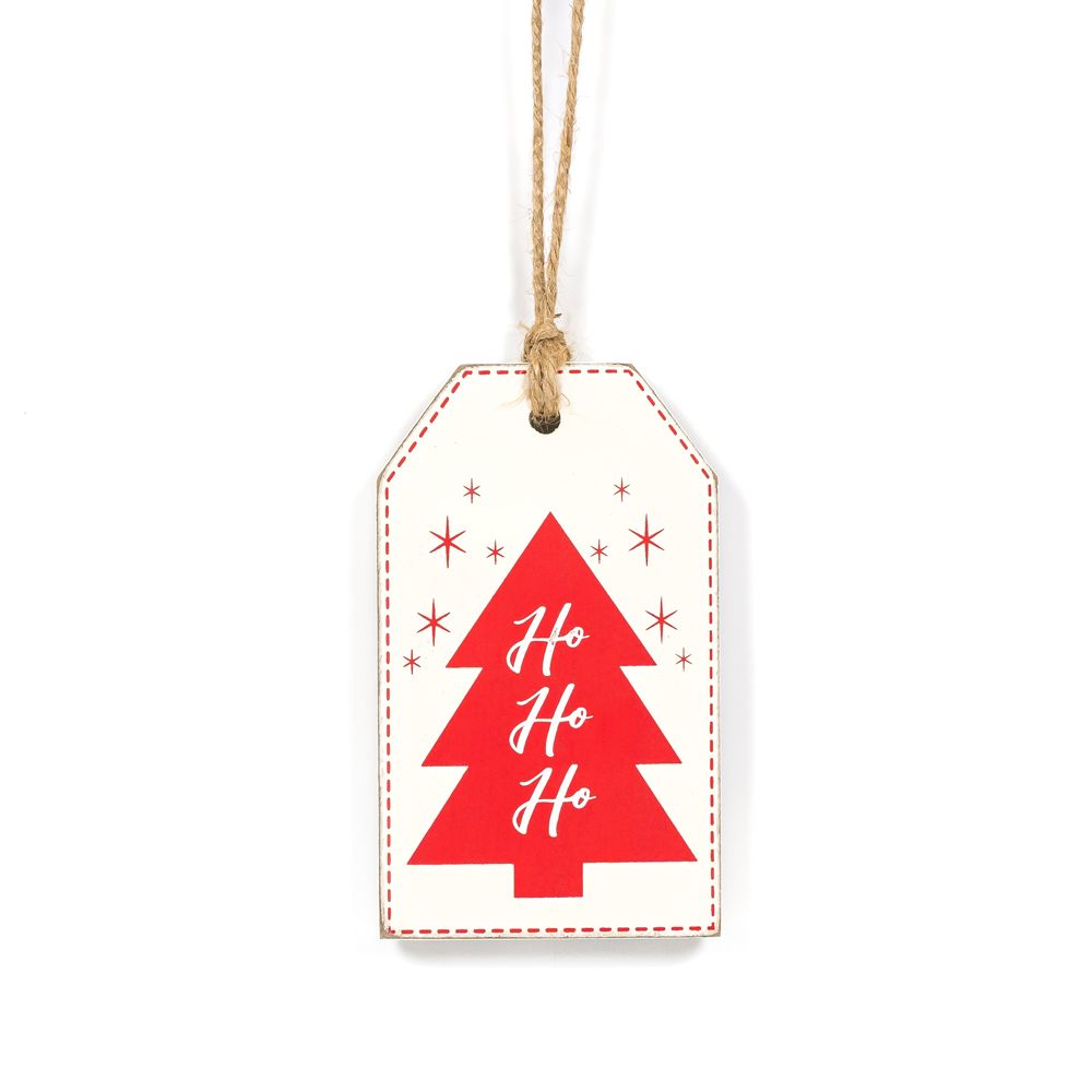 Tree/Present | Candy Cane Lane Collection | 3x5x.5 reversible wood tag | 71240