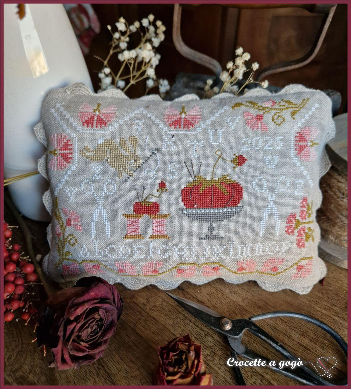 A Stitching Bunny Cross Stitch by Crocette A Gogò - Paper Pattern