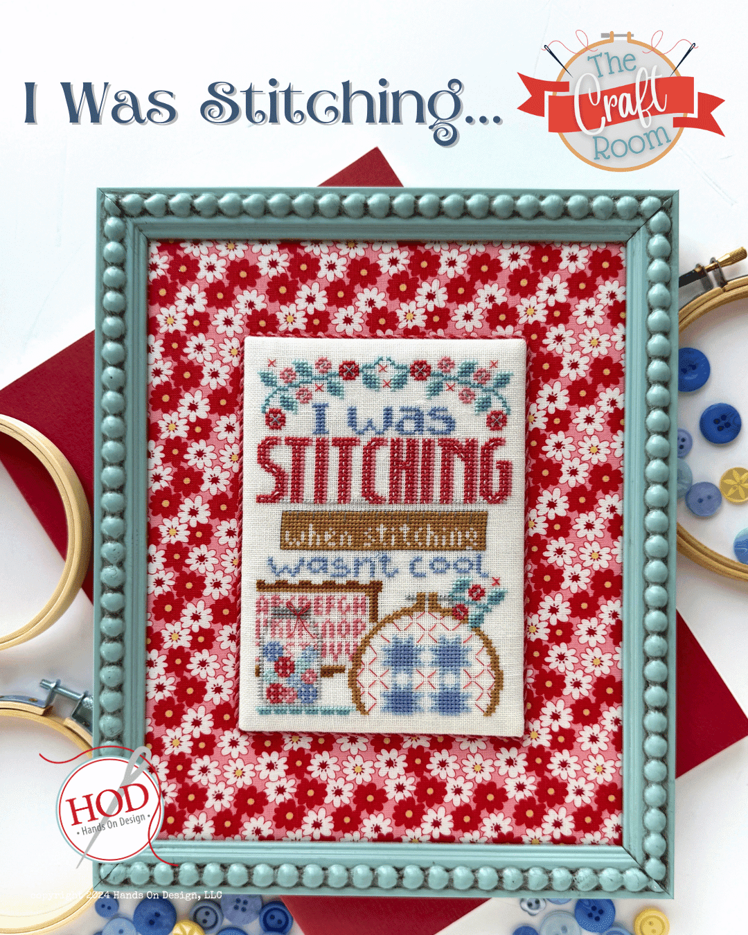 I was Stitching... Cross Stitch by Hands On Design - Paper Pattern